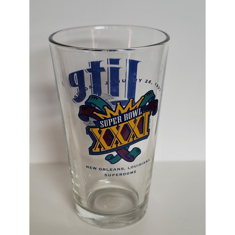 Miller Lite Super Bowl XXXI Pint Glass NFL Advertising Football